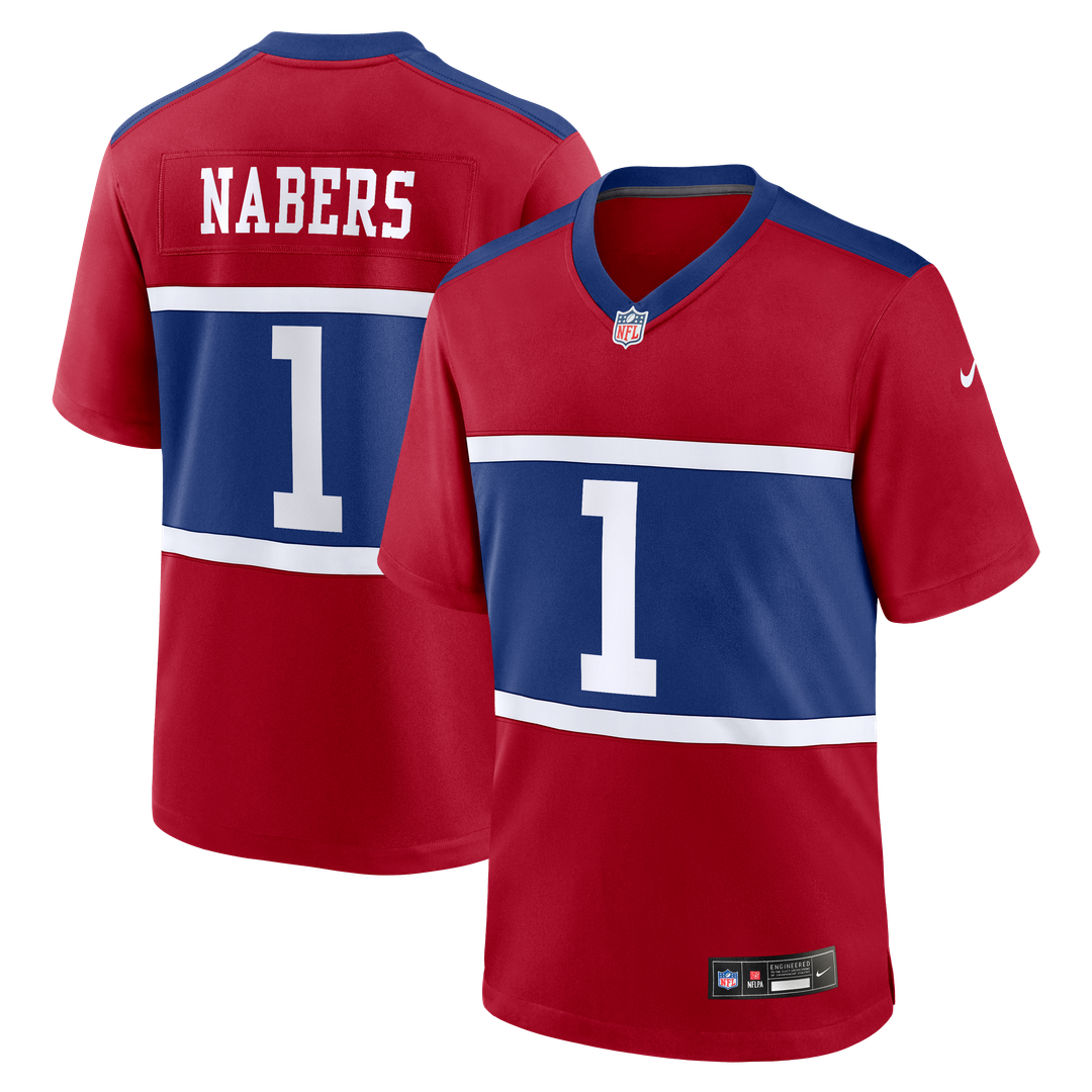 Malik Nabers New York Giants Century Red Alternate Game Jersey