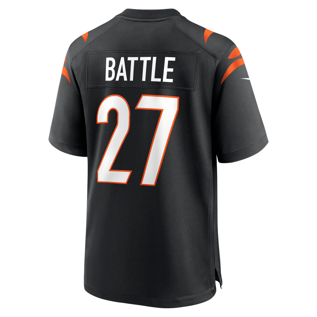 Jordan Battle Cincinnati Bengals Black Team Game Jersey
