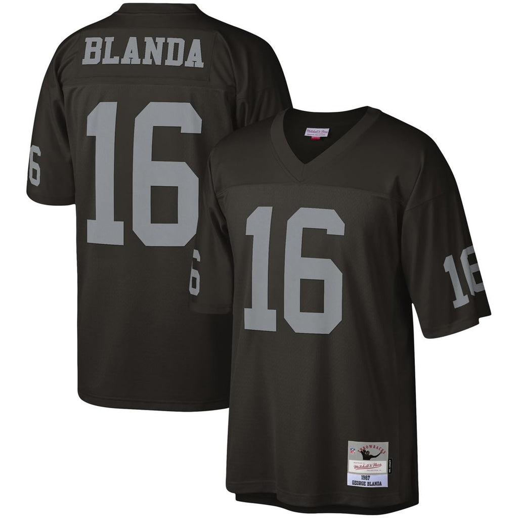 George Blanda Las Vegas Raiders Black Legacy Replica Jersey