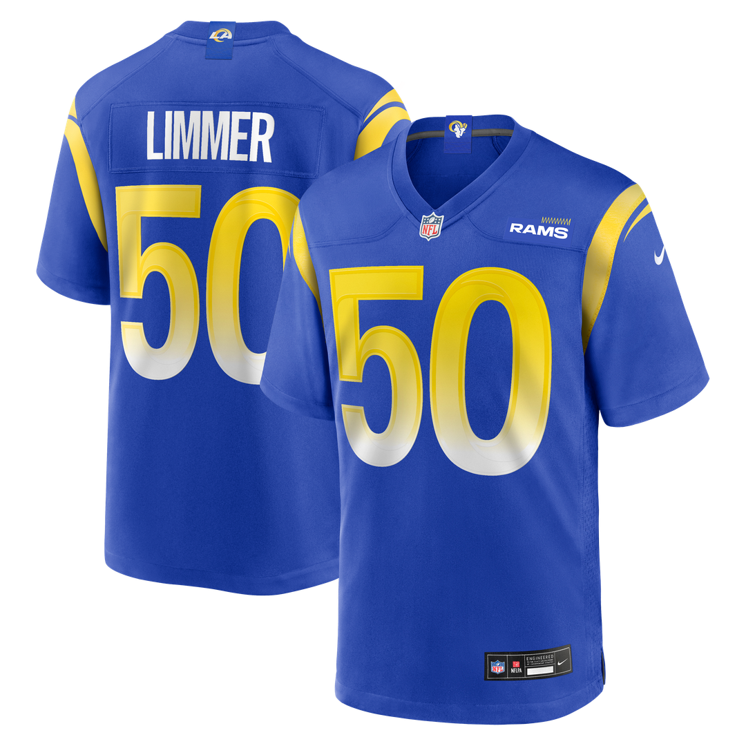 Beaux Limmer Los Angeles Rams Royal Team Game Jersey