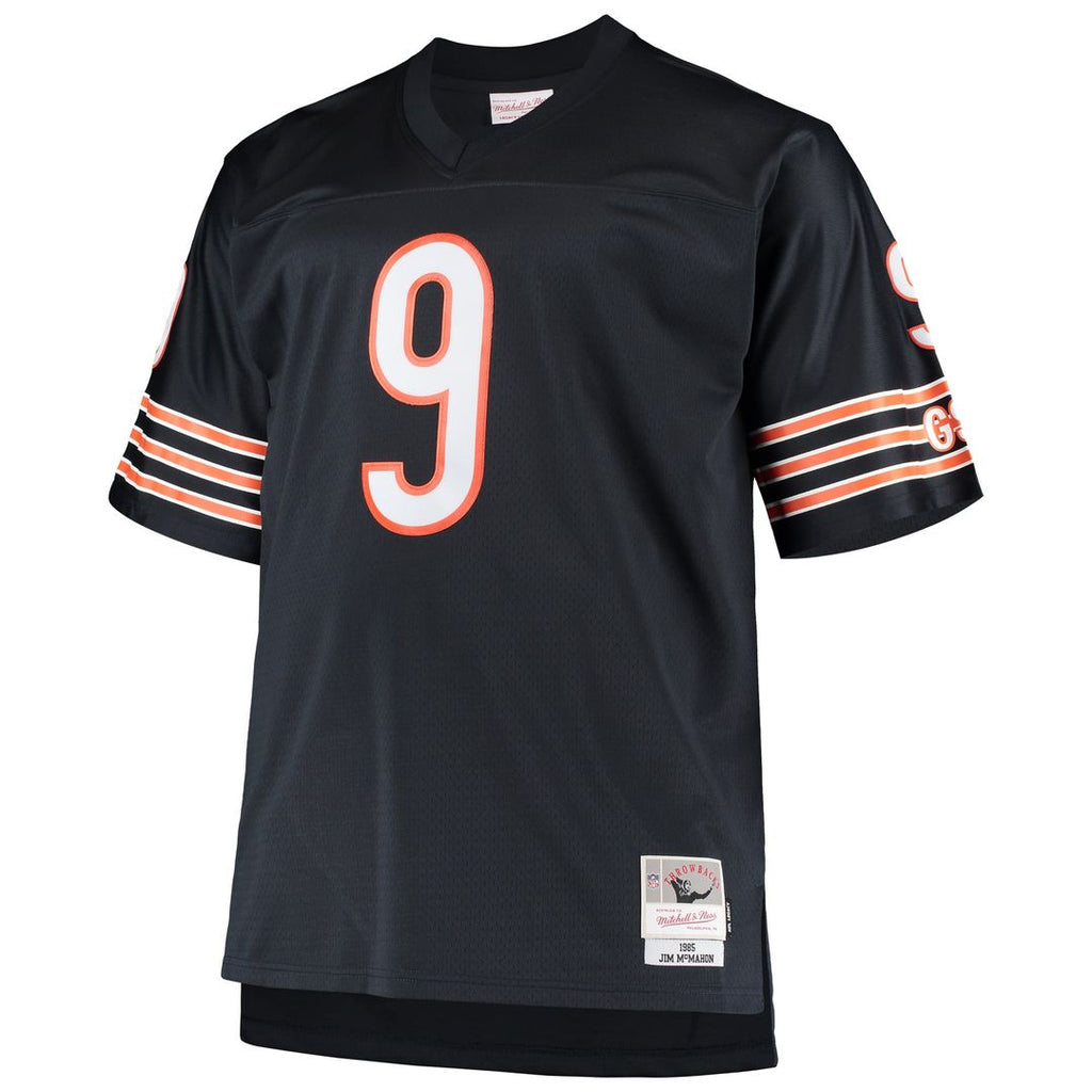 Jim McMahon Chicago Bears Navy Big & Tall 1985 Retired Player Replica Jersey
