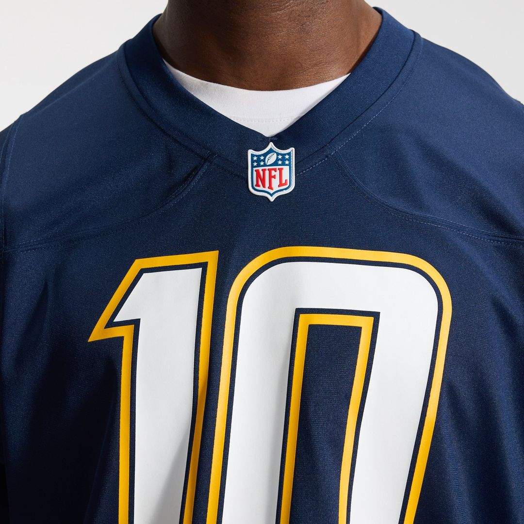 Justin Herbert Los Angeles Chargers Gold Alternate Charger Power Game Player Jersey