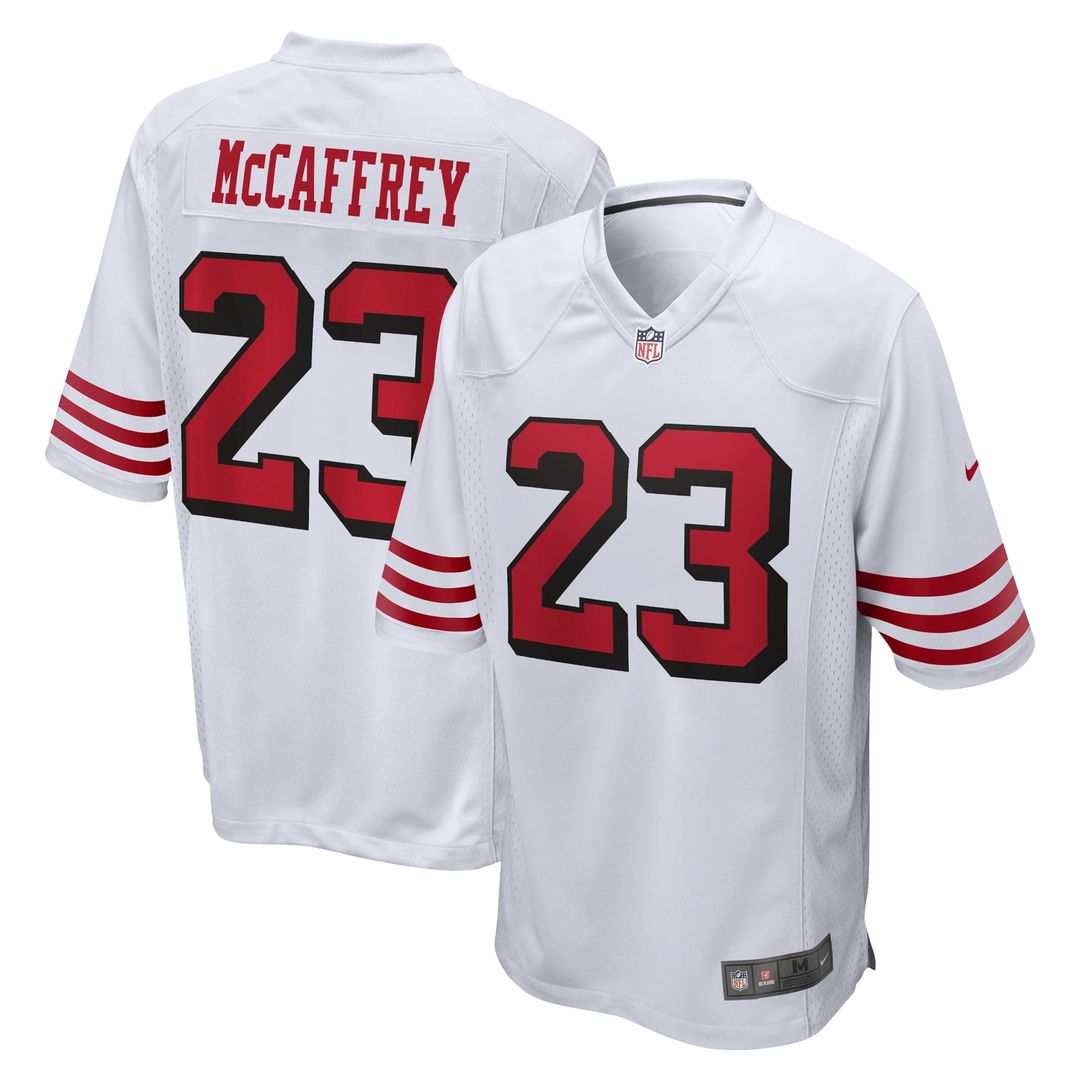 Christian McCaffrey San Francisco 49ers White Game Jersey