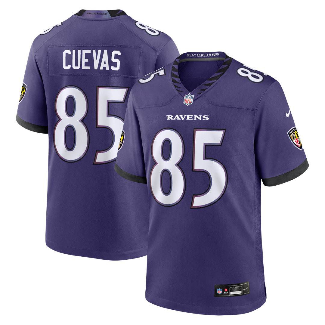 Josh Cuevas Baltimore Ravens Purple Team Game Jersey