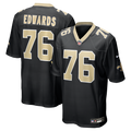 David Edwards New Orleans Saints Black Team Game Jersey