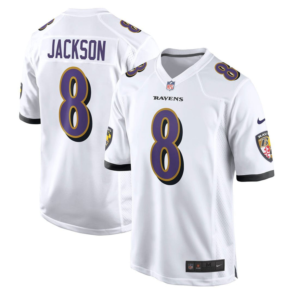 Lamar Jackson Baltimore Ravens White Game Jersey