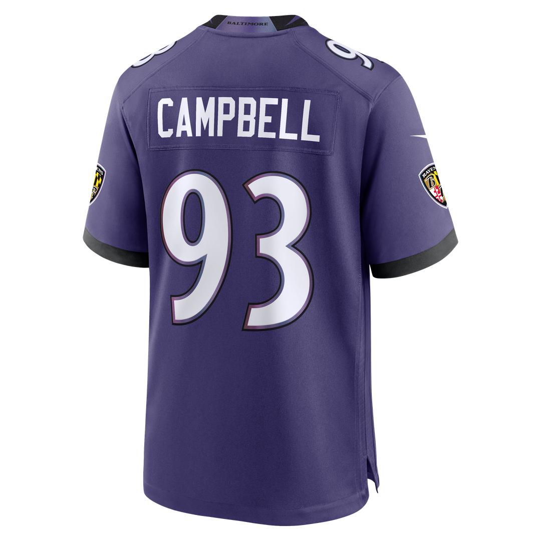 Calais Campbell Baltimore Ravens Purple Team Game Jersey
