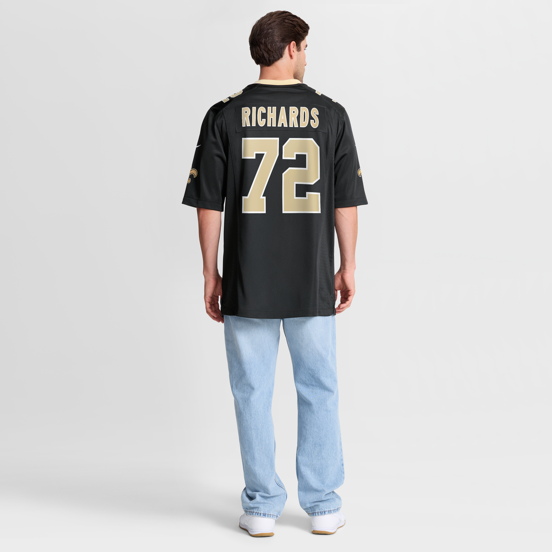 Asim Richards New Orleans Saints Black Team Game Jersey