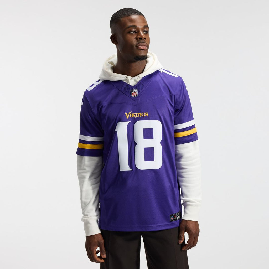 Justin Jefferson Minnesota Vikings White Alternate Vapor F.U.S.E. Stitched Limited Jersey