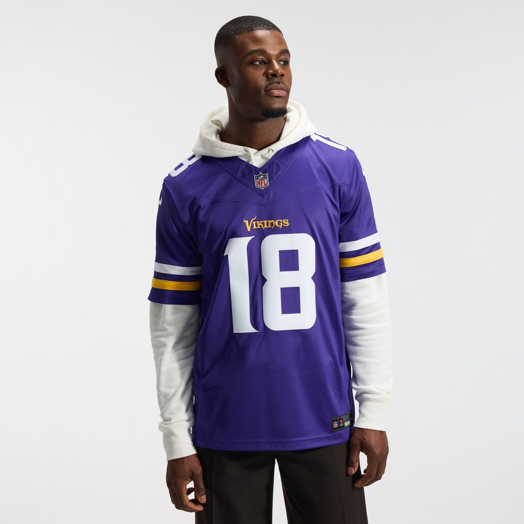 Justin Jefferson Minnesota Vikings White Alternate Vapor F.U.S.E. Stitched Limited Jersey