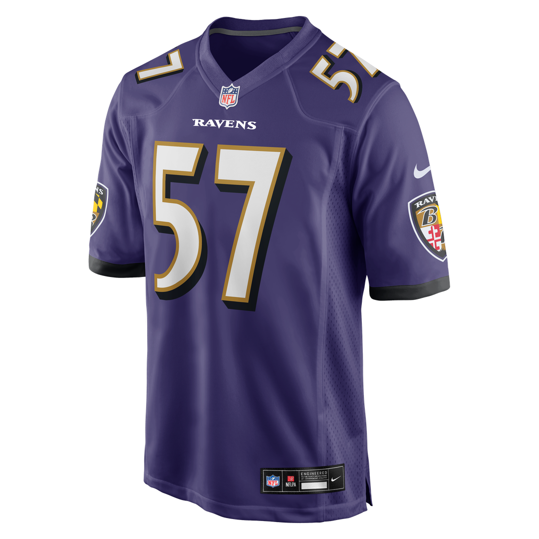 Bart Scott Baltimore Ravens Purple Game Retired Player Jersey