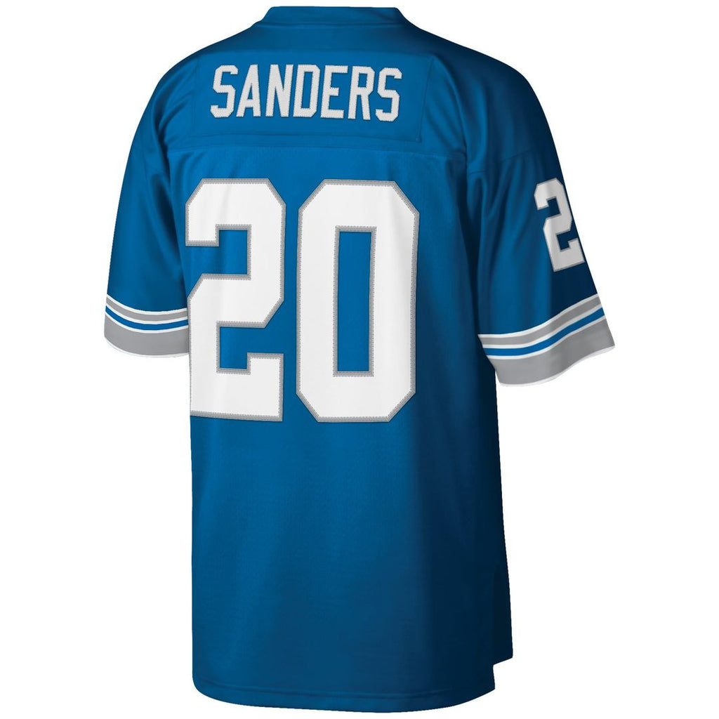Barry Sanders Detroit Lions Blue Big & Tall 1996 Retired Player Replica Jersey