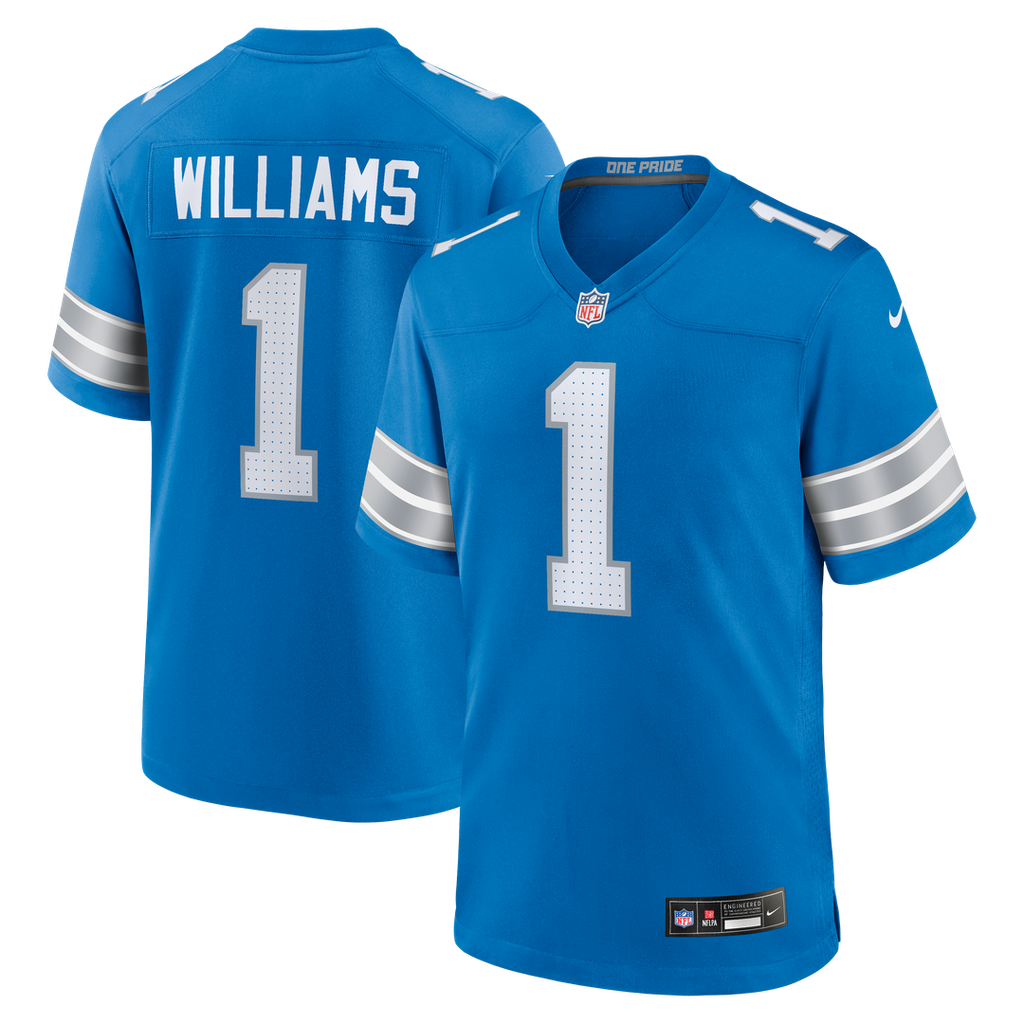 Jameson Williams Detroit Lions Blue Game Player Jersey