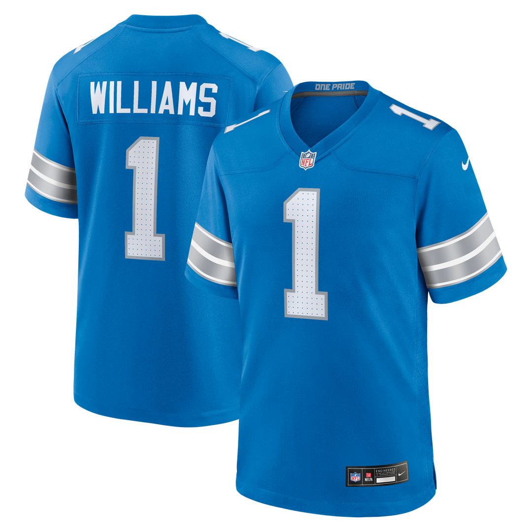 Jameson Williams Detroit Lions Blue Game Player Jersey