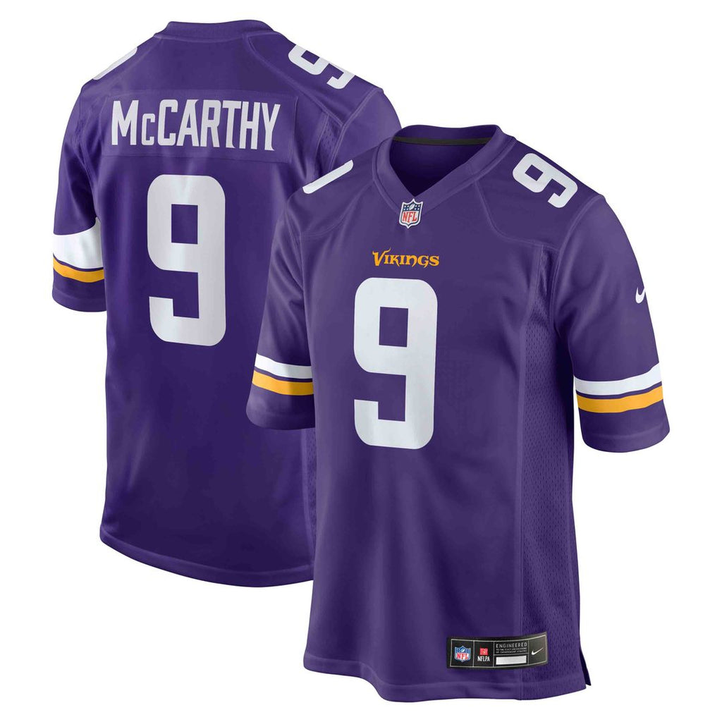 J.J. McCarthy Minnesota Vikings Purple Player Game Jersey