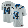 Amon-Ra St. Brown Detroit Lions Silver 2026 Rivalries Collection Stitched Limited Jersey