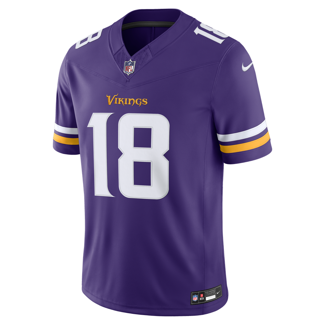 Justin Jefferson Minnesota Vikings White Alternate Vapor F.U.S.E. Stitched Limited Jersey