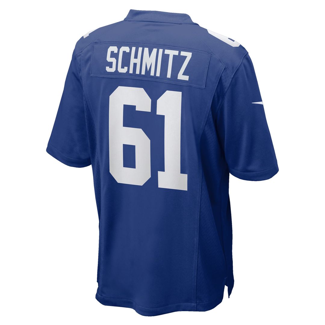 John Michael Schmitz New York Giants Royal Team Game Jersey
