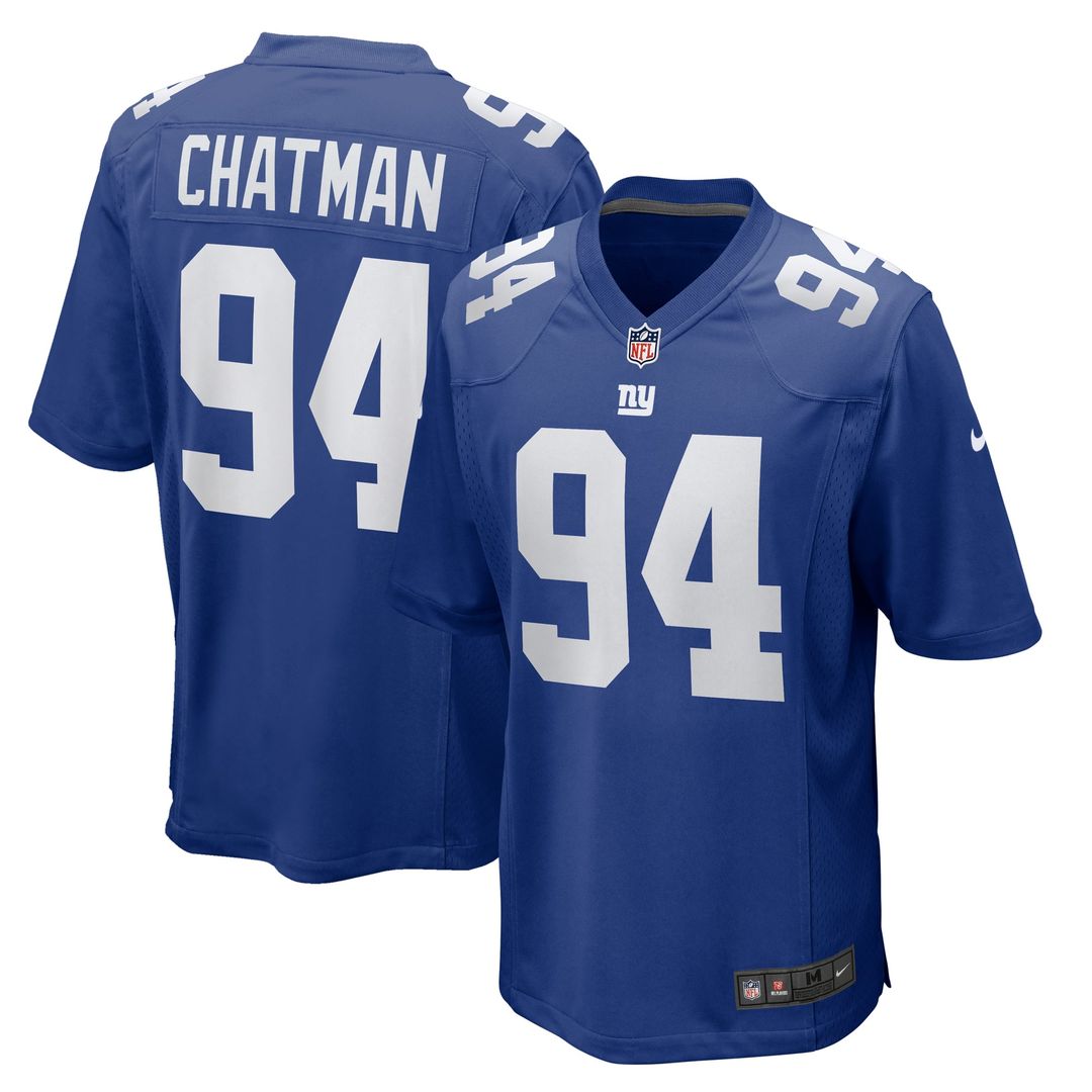 Elijah Chatman New York Giants Royal Team Game Jersey