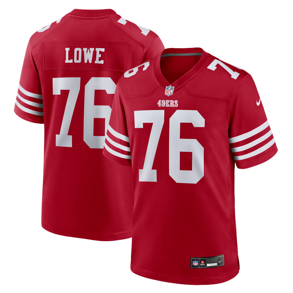 Vederian Lowe San Francisco 49ers Scarlet Team Game Jersey