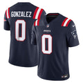 Christian Gonzalez New England Patriots Navy Team Vapor F.U.S.E. Stitched Limited Jersey