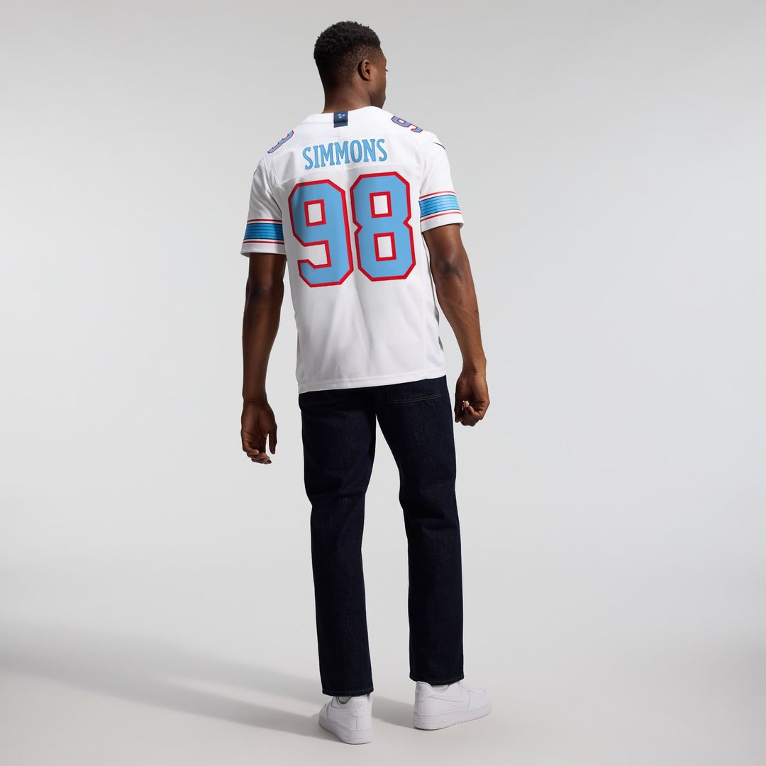 Jeffery Simmons Tennessee Titans Light Blue Team Vapor F.U.S.E. Stitched Limited Jersey