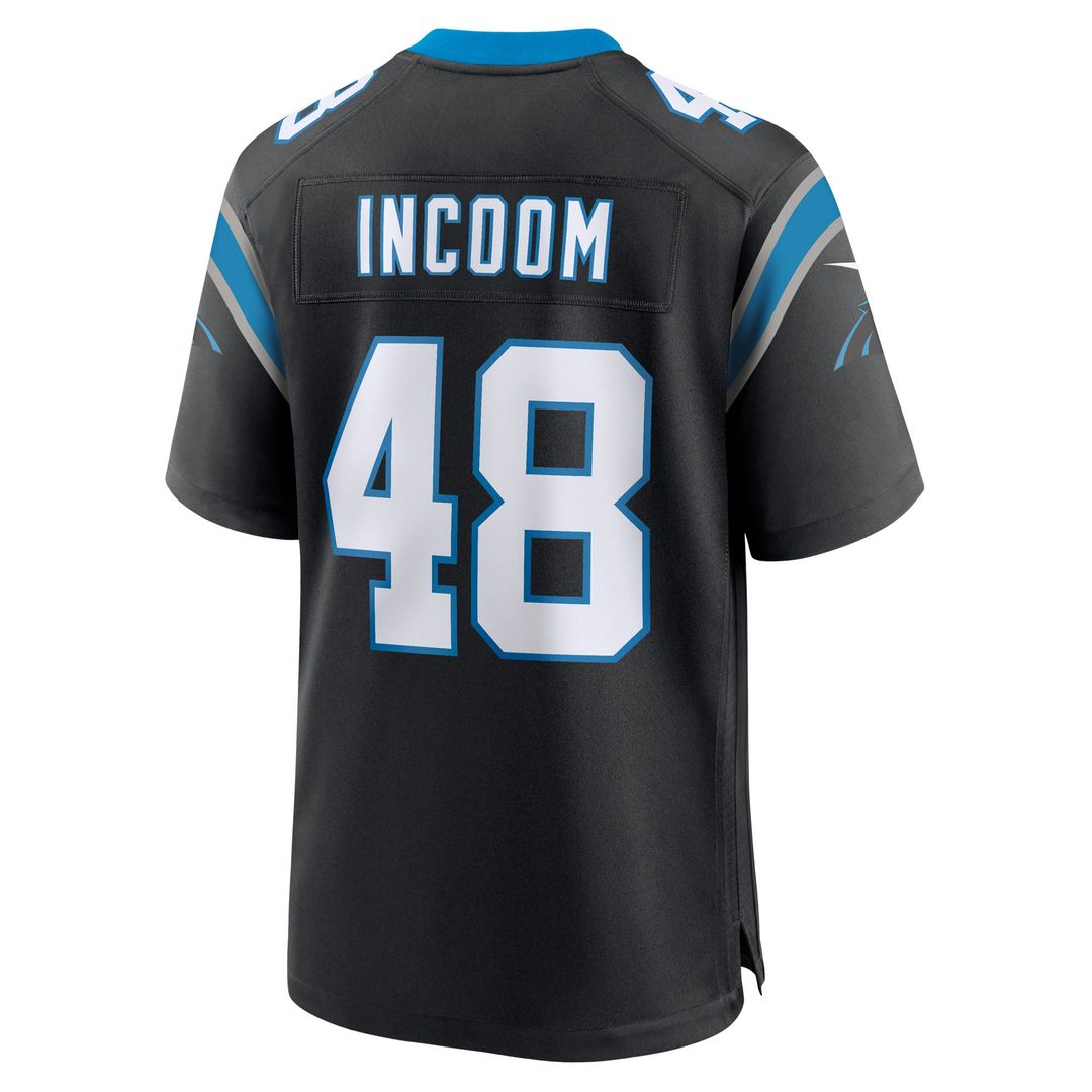 Thomas Incoom Carolina Panthers Black Team Game Jersey