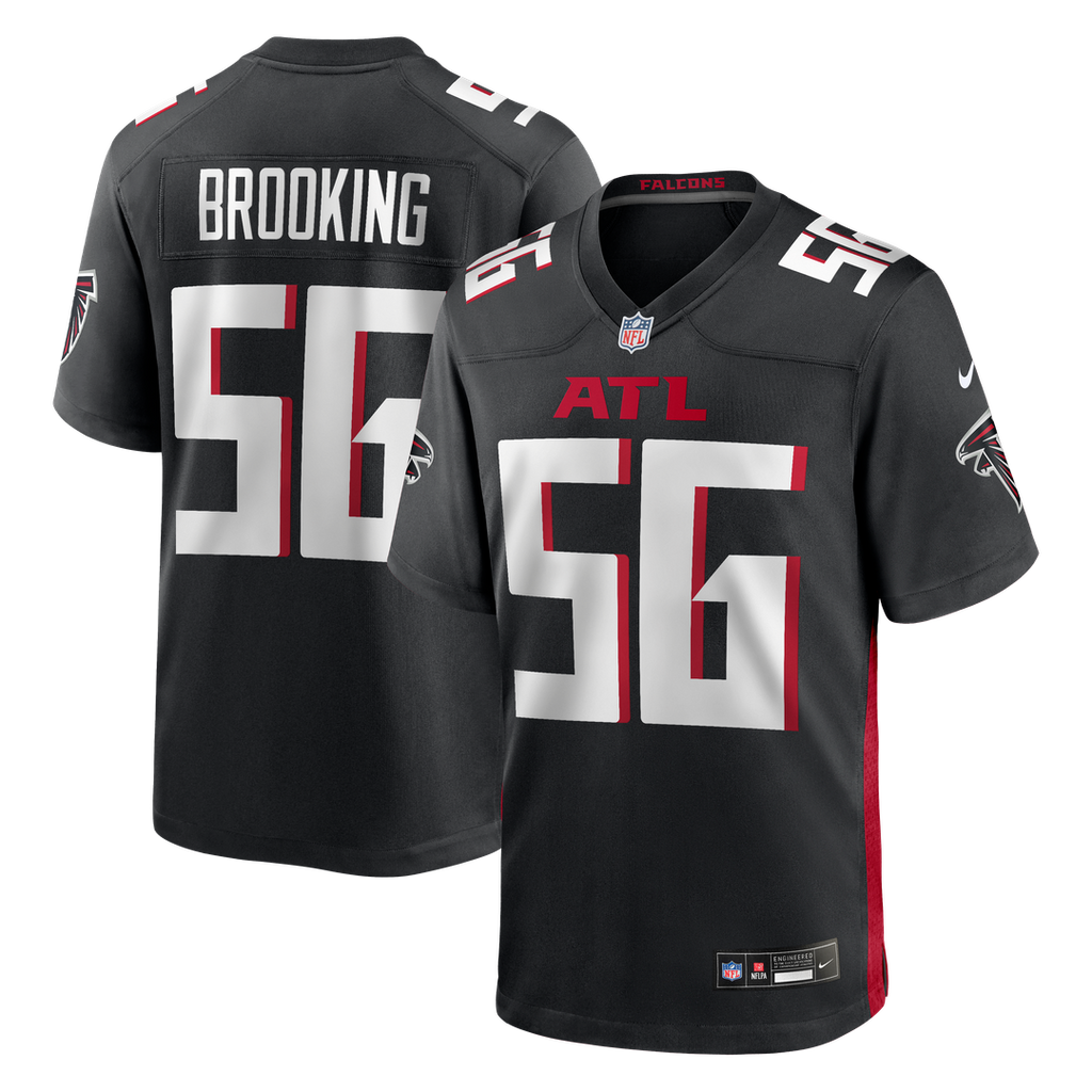 Keith Brooking Atlanta Falcons Black Game Retired Player Jersey
