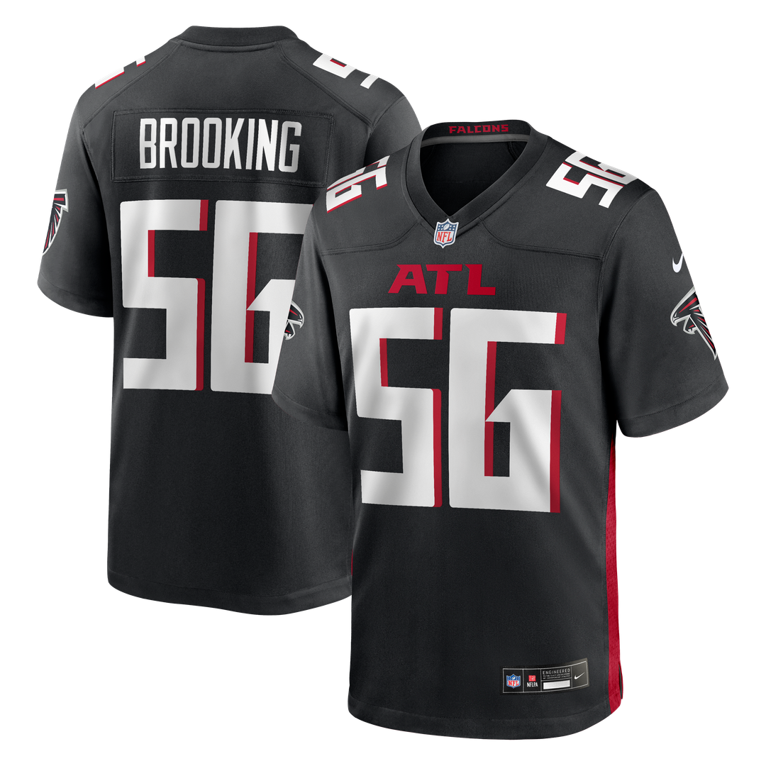 Keith Brooking Atlanta Falcons Black Game Retired Player Jersey