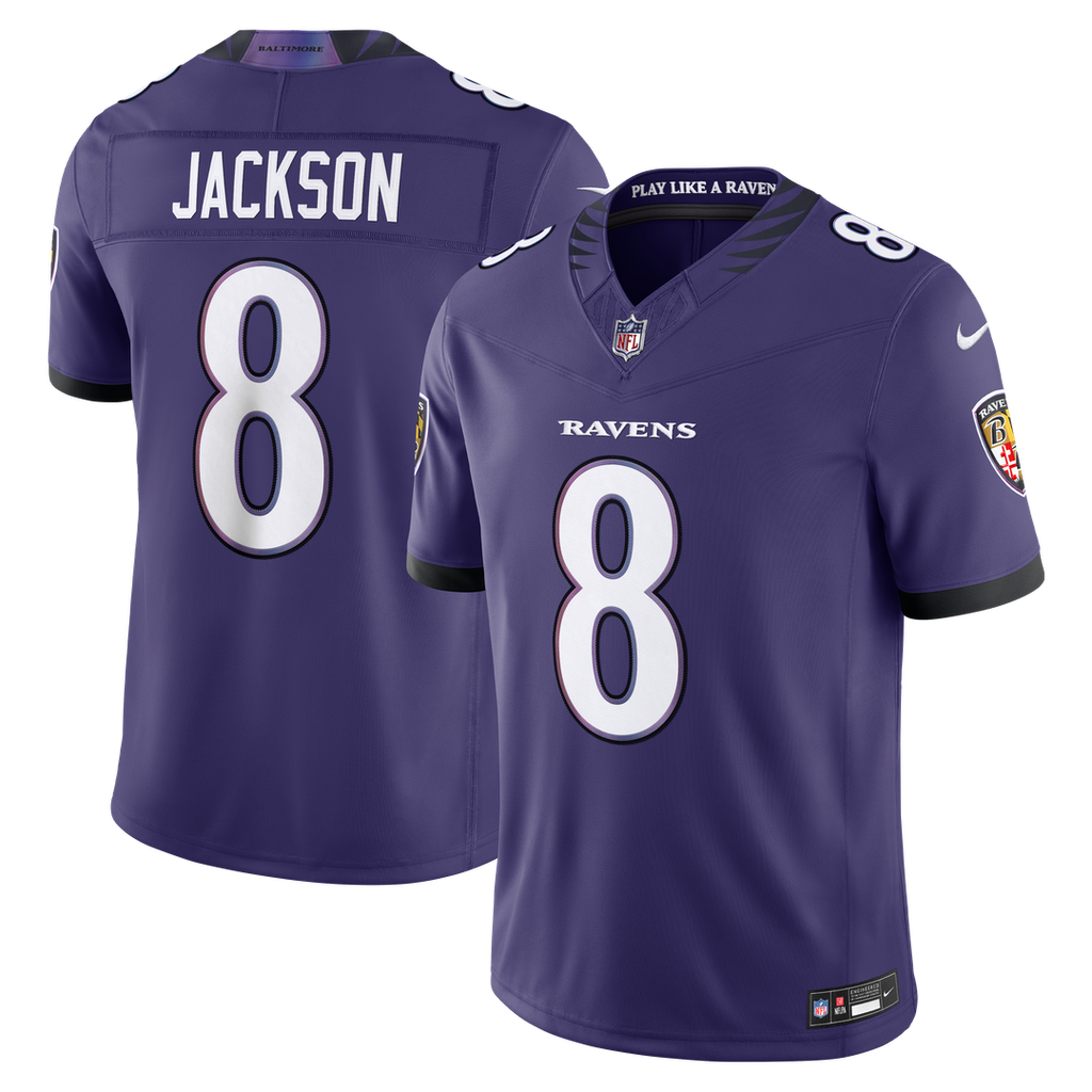 Lamar Jackson Baltimore Ravens Purple Team Vapor F.U.S.E. Stitched Limited Jersey