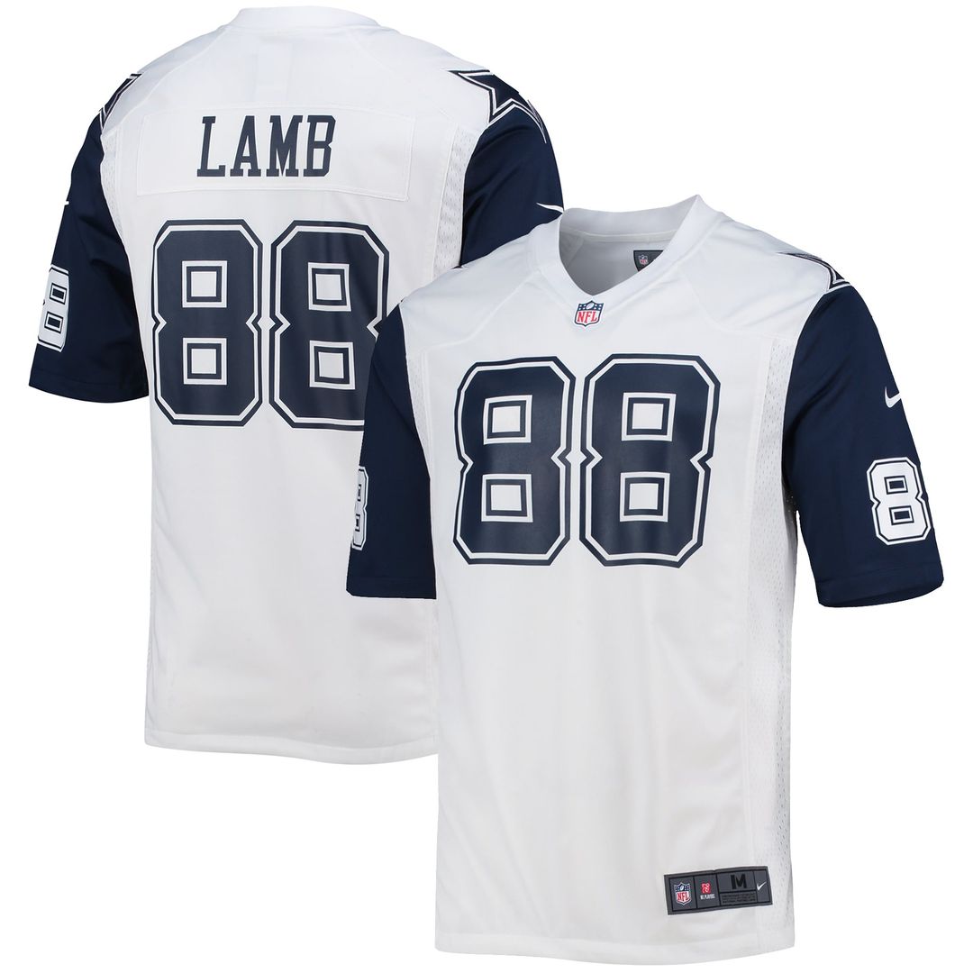 CeeDee Lamb Dallas Cowboys White Alternate Game Team Jersey