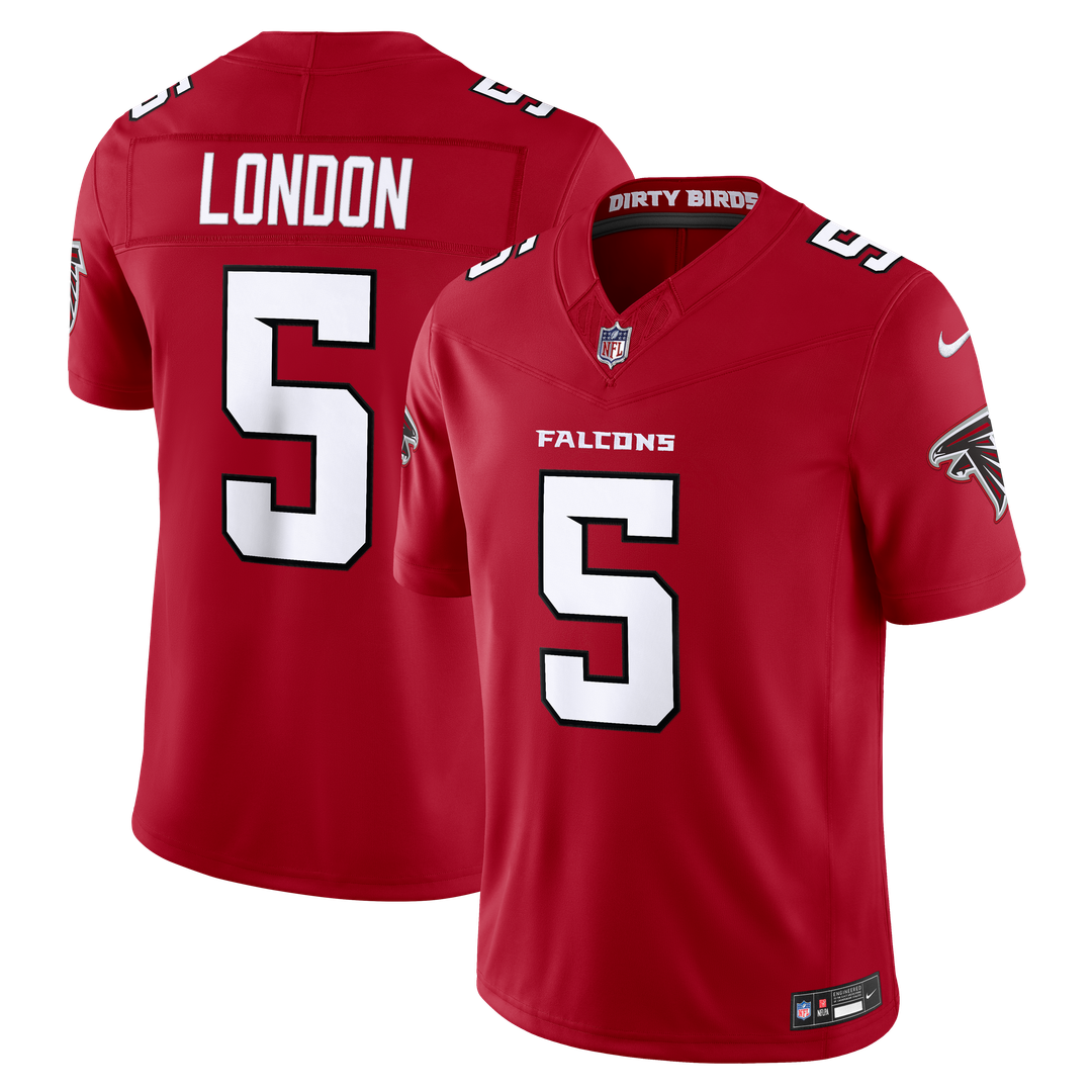 Drake London Atlanta Falcons Red Team Vapor F.U.S.E. Stitched Limited Jersey
