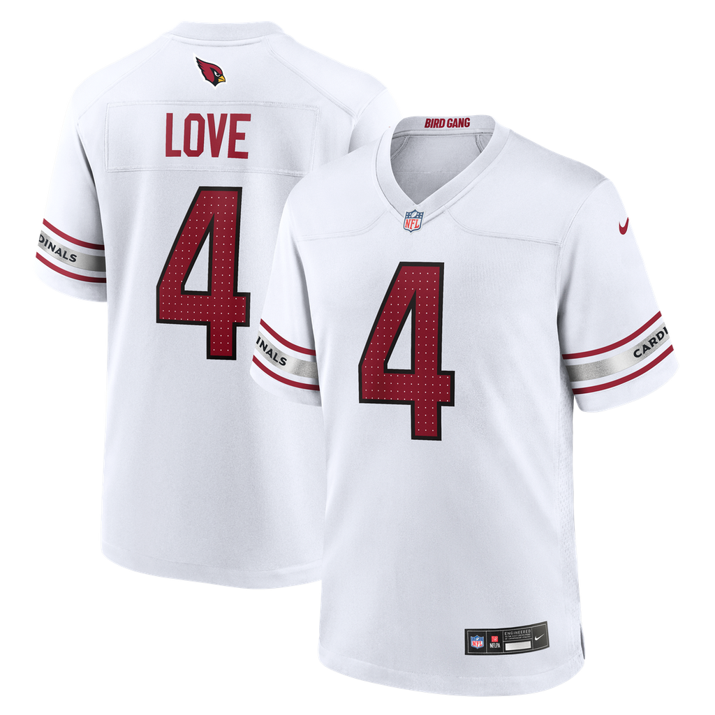 Jeremiyah Love Arizona Cardinals White Game Player Jersey