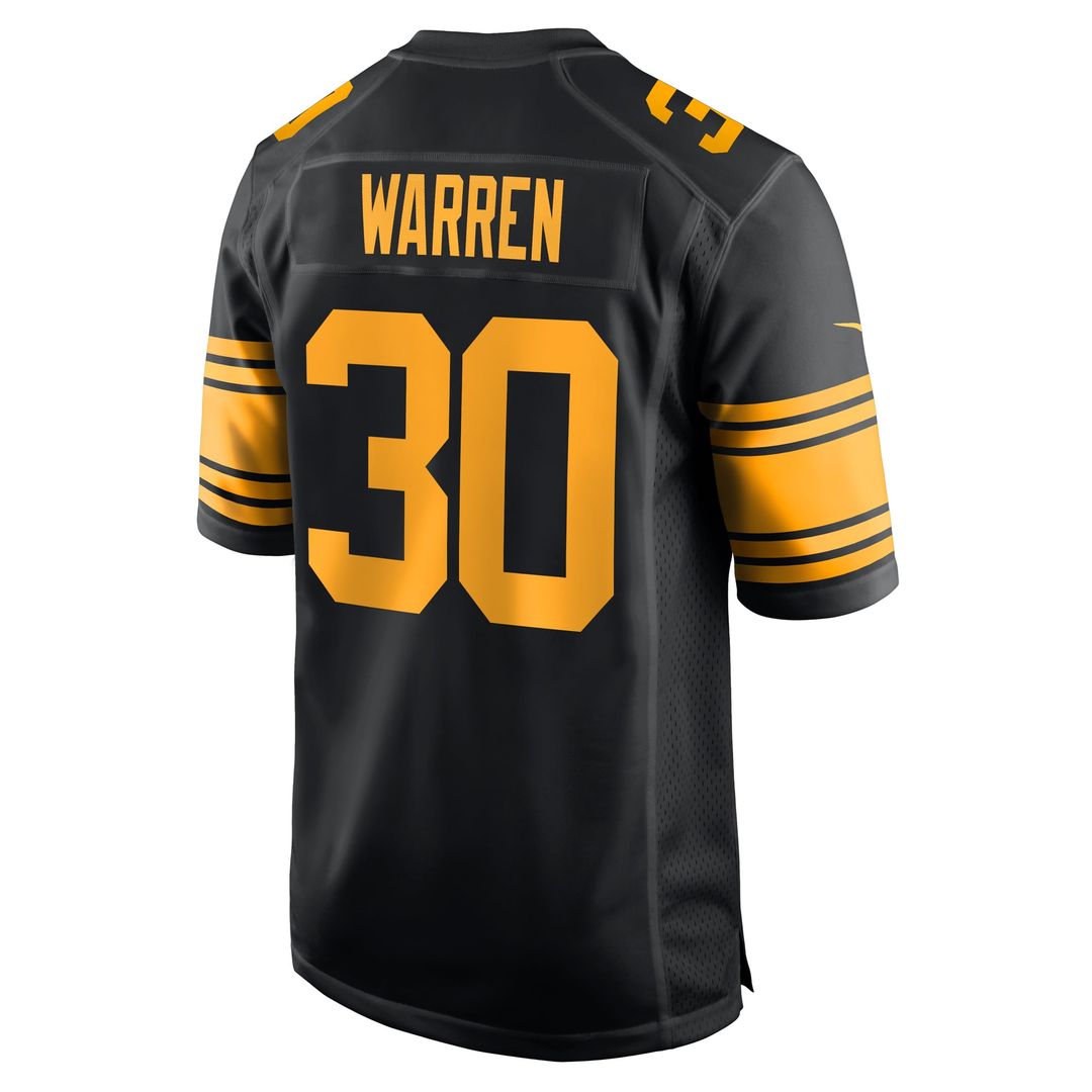 Jaylen Warren Pittsburgh Steelers Black Alternate Game Jersey