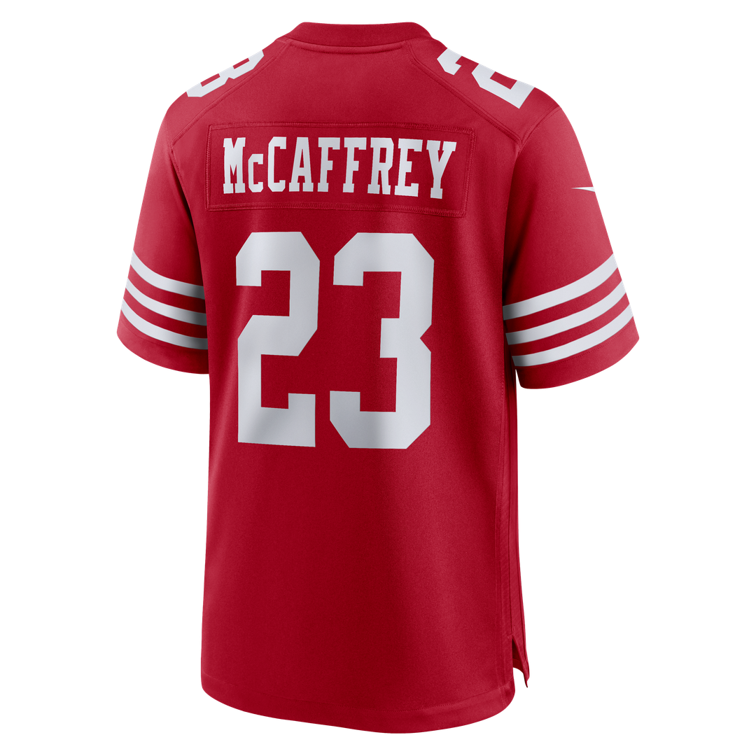 Christian McCaffrey San Francisco 49ers Scarlet Game Player Jersey