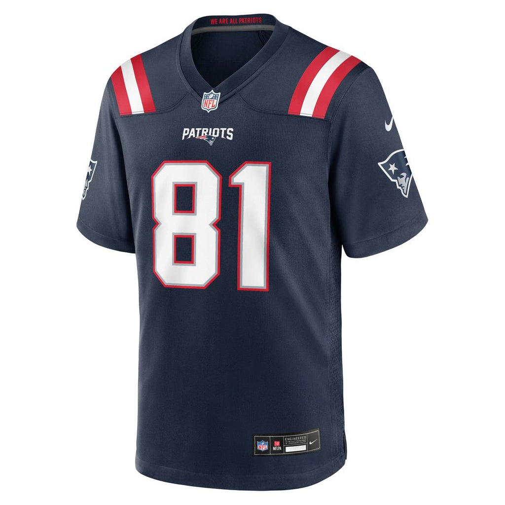 CJ Dippre New England Patriots Navy Team Game Jersey