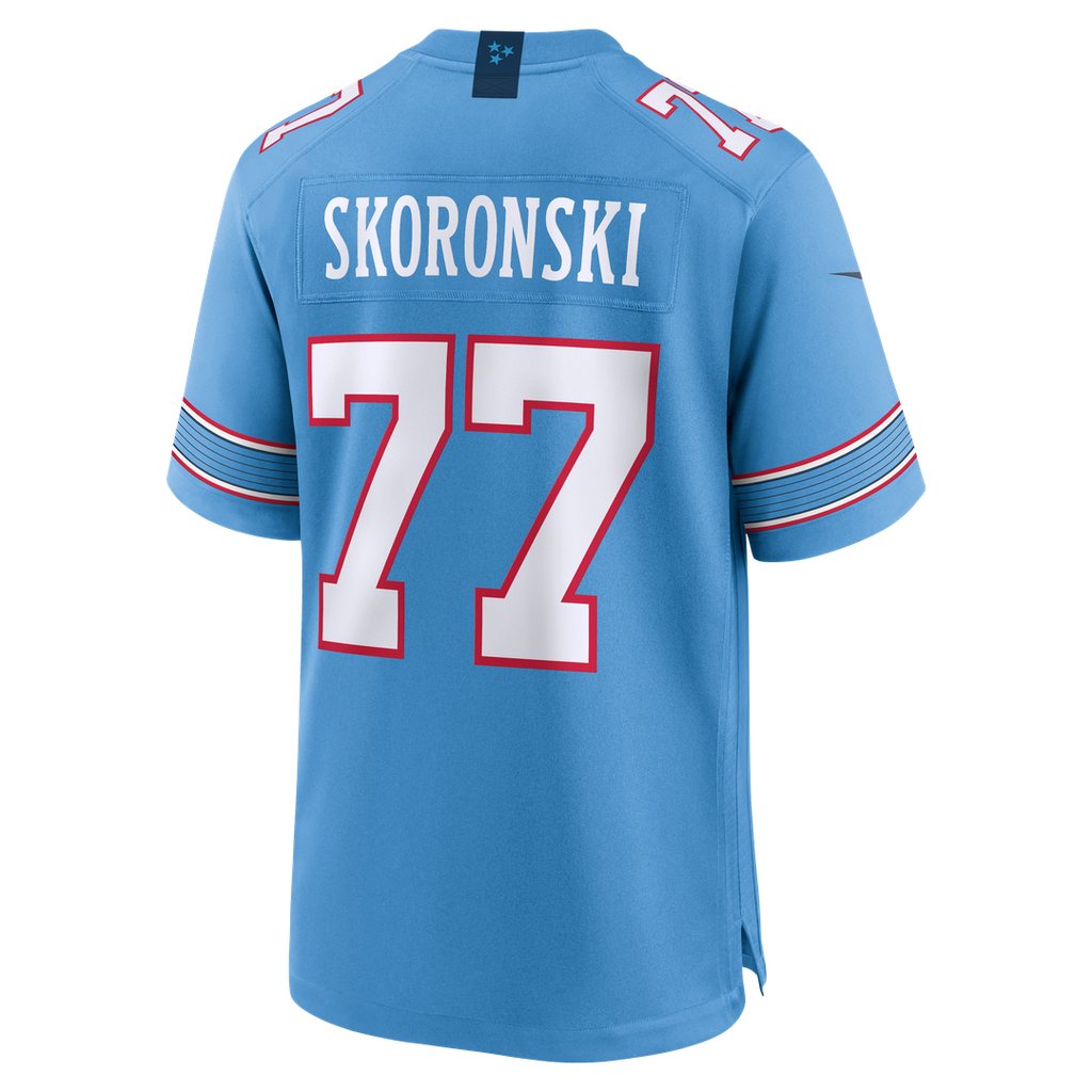 Peter Skoronski Tennessee Titans Light Blue Game Jersey