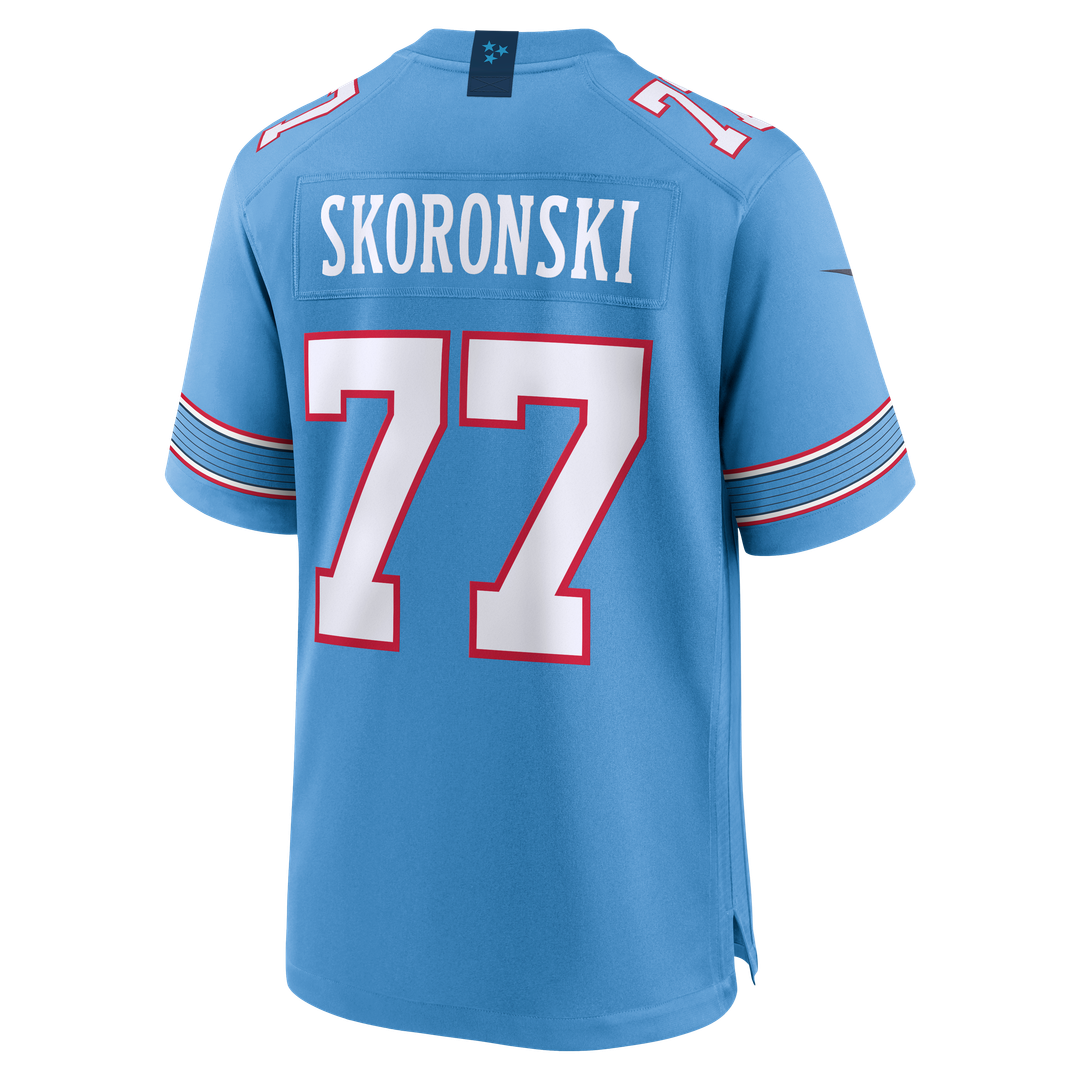 Peter Skoronski Tennessee Titans Light Blue Game Jersey