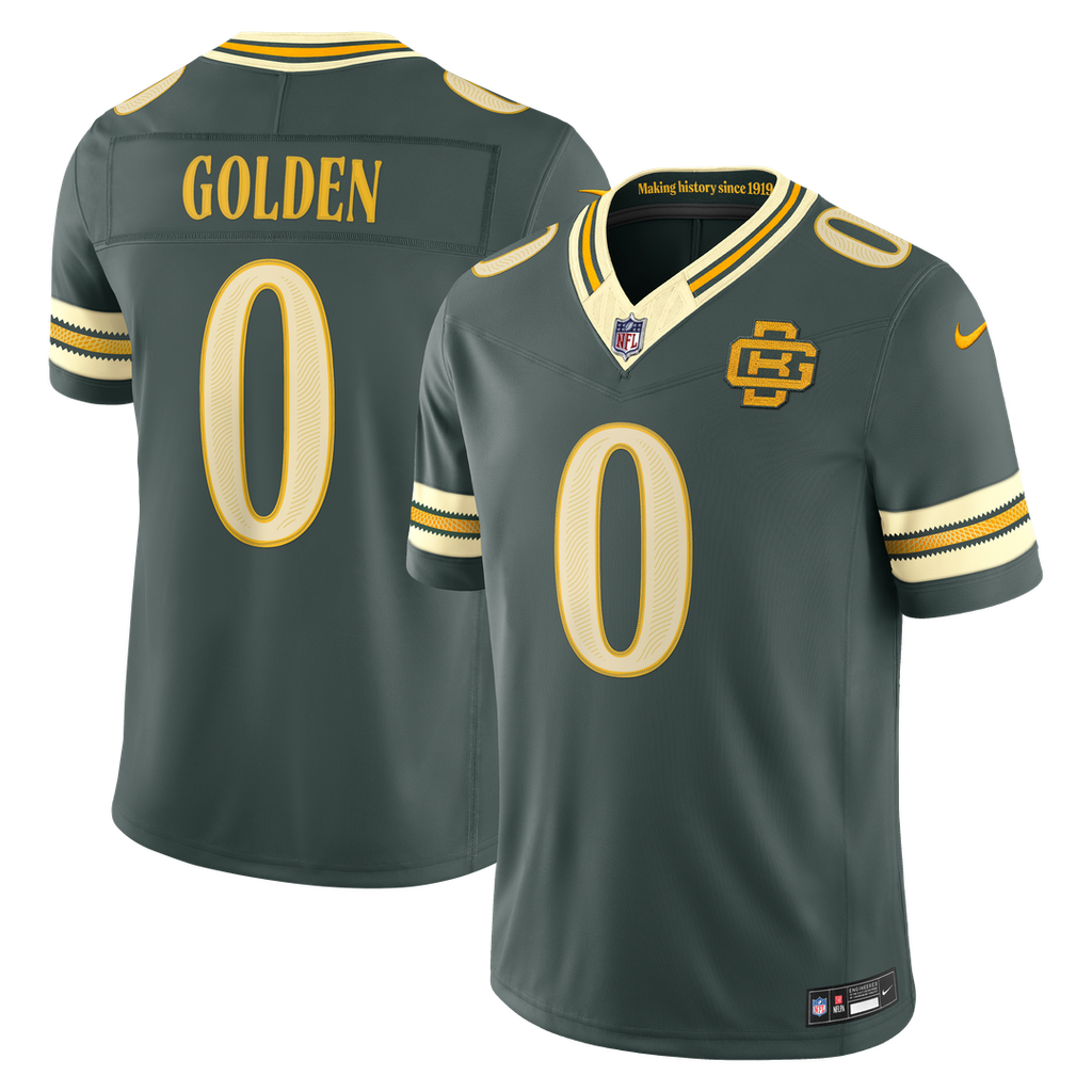Matthew Golden Green Bay Packers Green 2026 Rivalries Collection Stitched Limited Jersey
