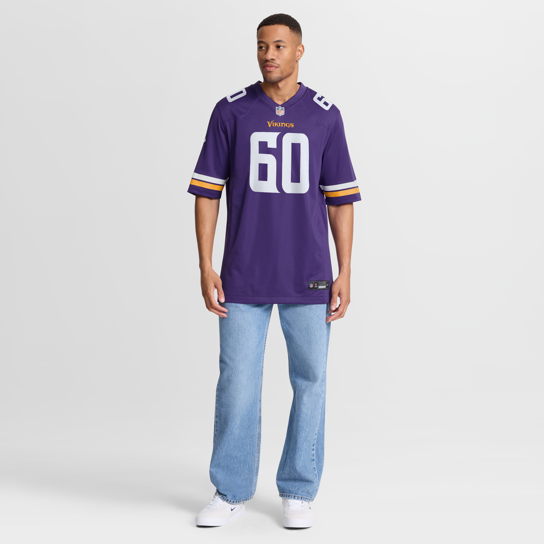Joe Huber Minnesota Vikings Purple Team Game Jersey