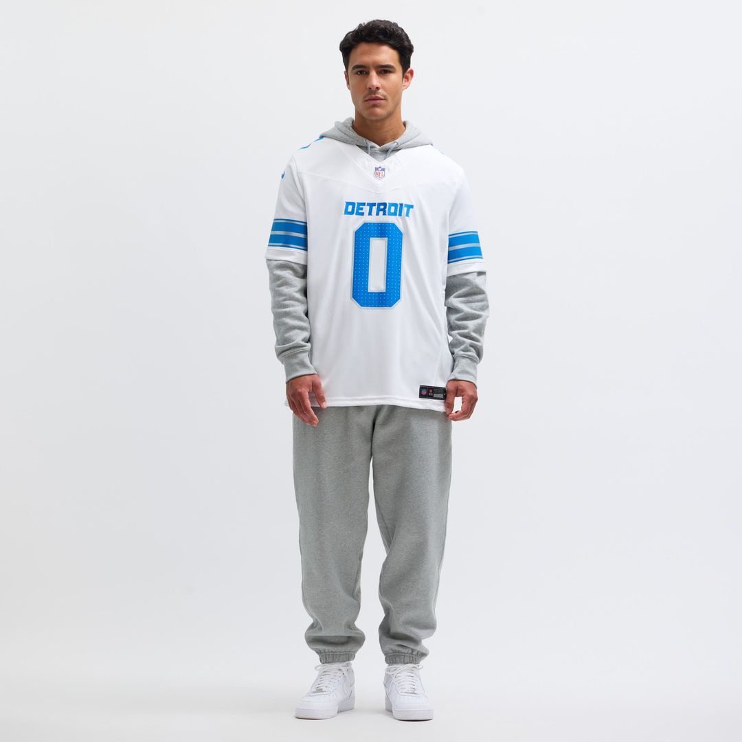 Jahmyr Gibbs Detroit Lions White Vapor F.U.S.E. Limited Jersey