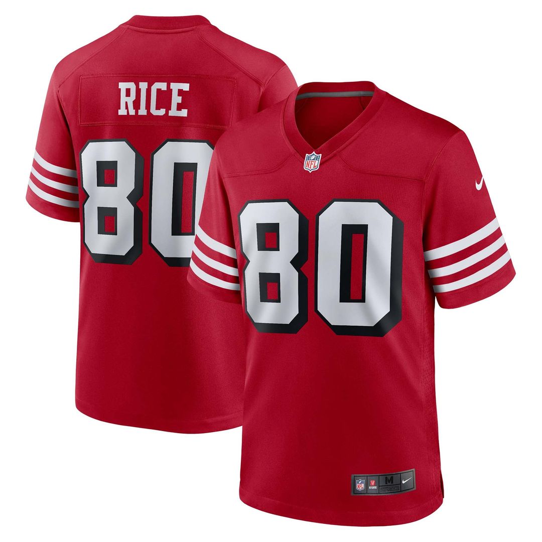 Jerry Rice San Francisco 49ers Scarlet Retired Player Alternate Game Jersey