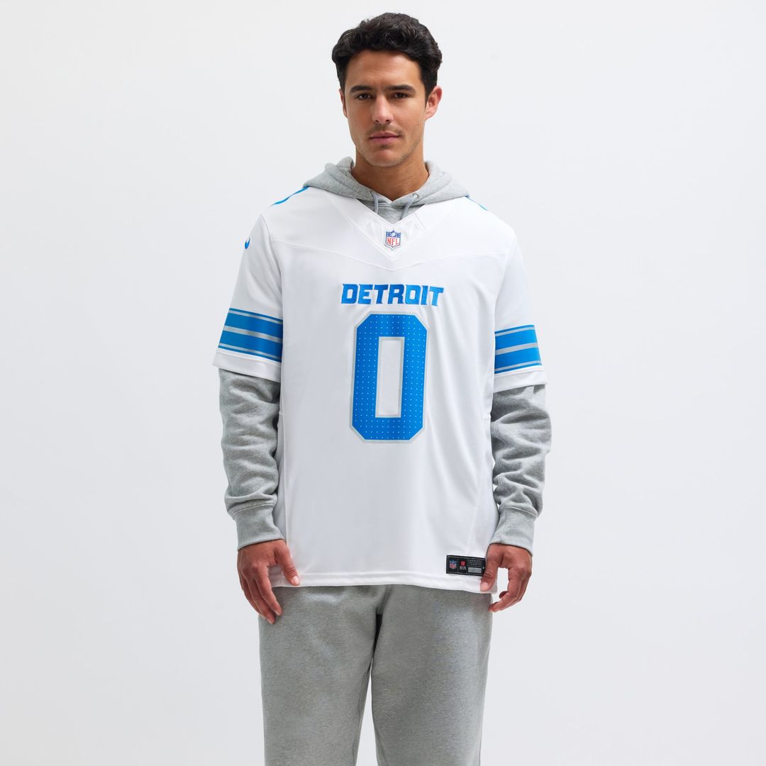 Jahmyr Gibbs Detroit Lions White Vapor F.U.S.E. Limited Jersey