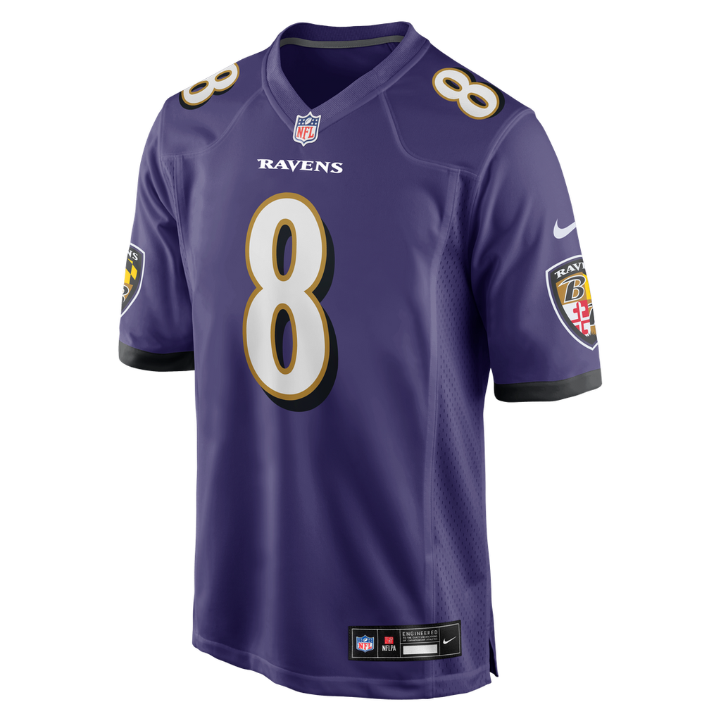 Lamar Jackson Baltimore Ravens Purple Game Jersey