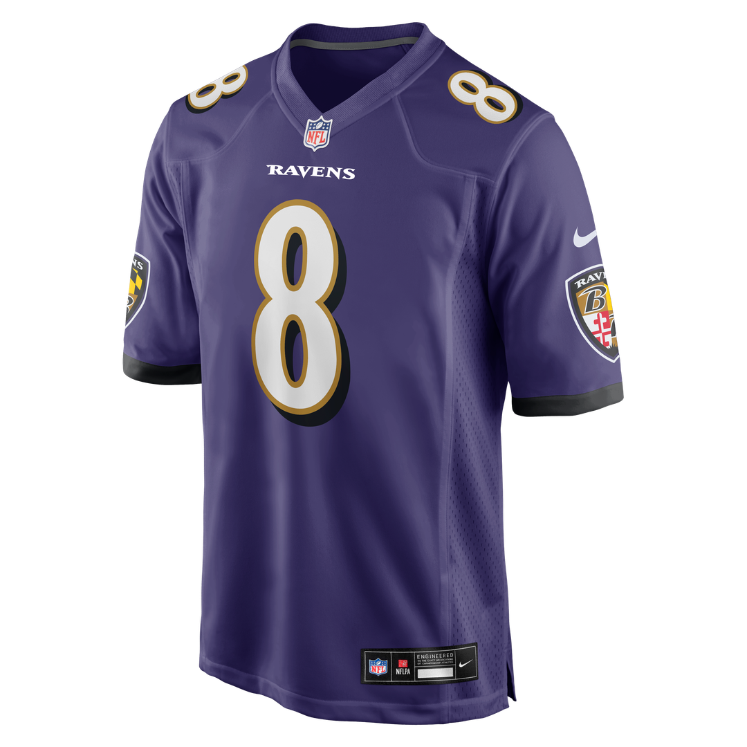 Lamar Jackson Baltimore Ravens Purple Game Jersey