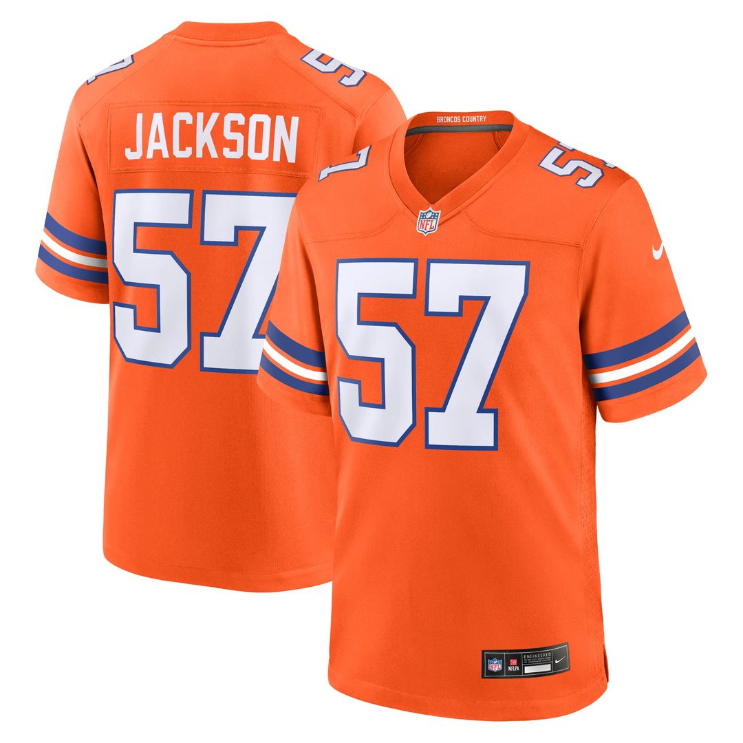 Tom Jackson Denver Broncos Orange Retired Player Alternate Game Jersey