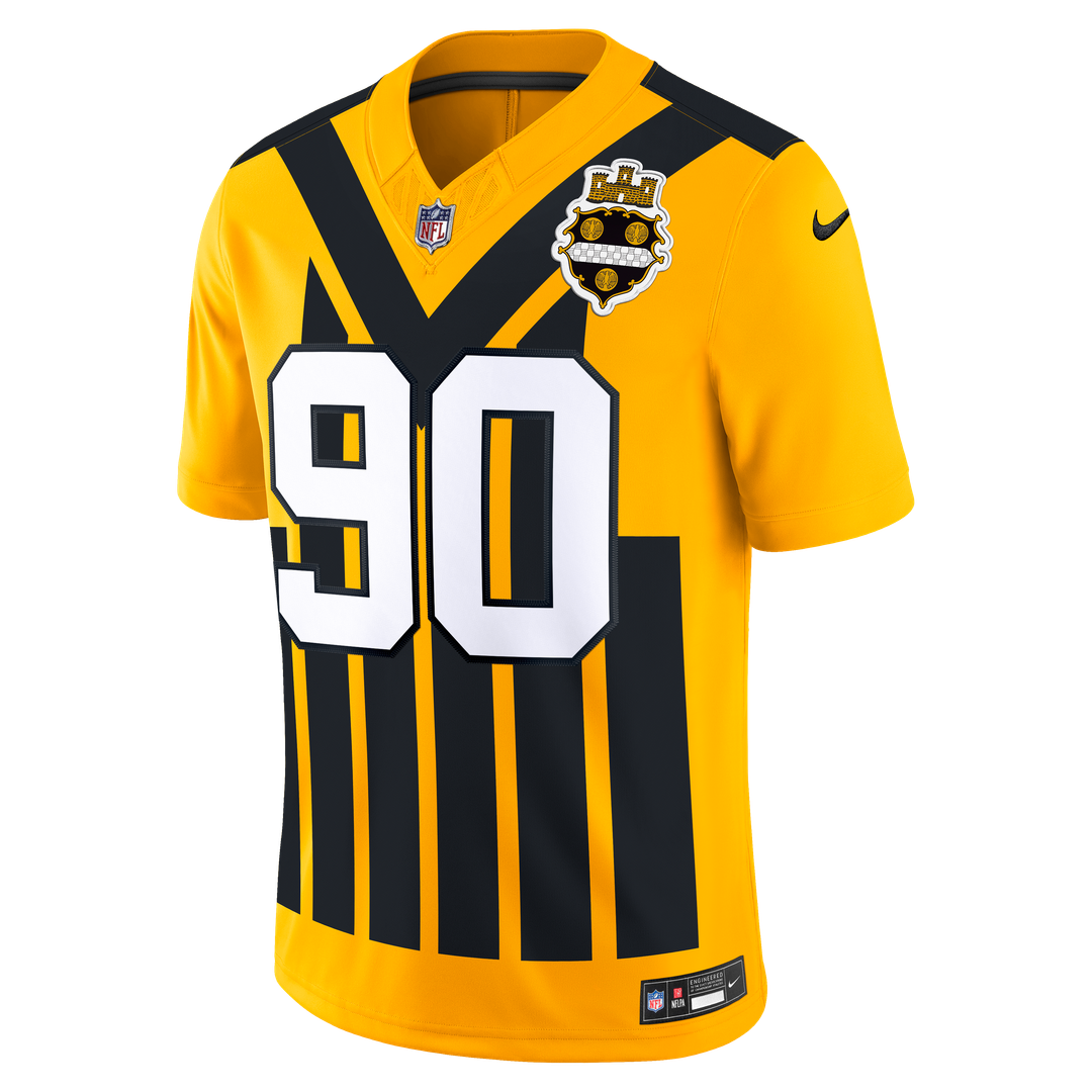 T.J. Watt Pittsburgh Steelers Gold Alternate Vapor F.U.S.E. Stitched Limited Jersey