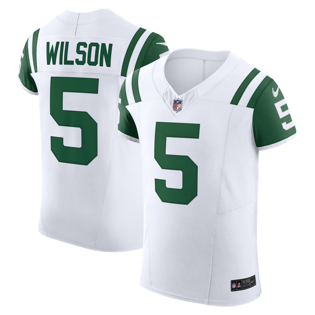 Garrett Wilson New York Jets White Classic Alternate Vapor F.U.S.E. Elite Jersey