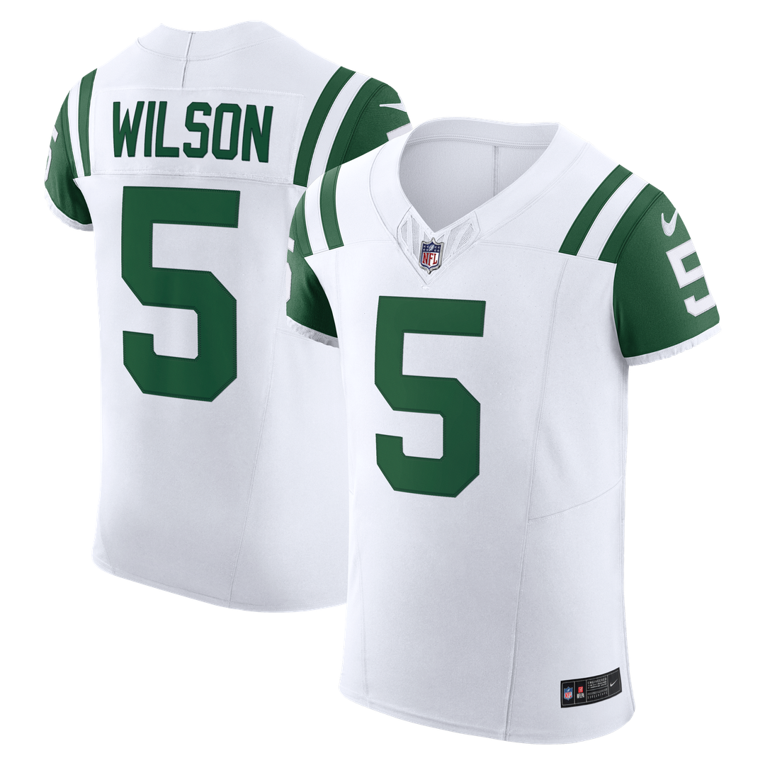 Garrett Wilson New York Jets White Classic Alternate Vapor F.U.S.E. Elite Jersey