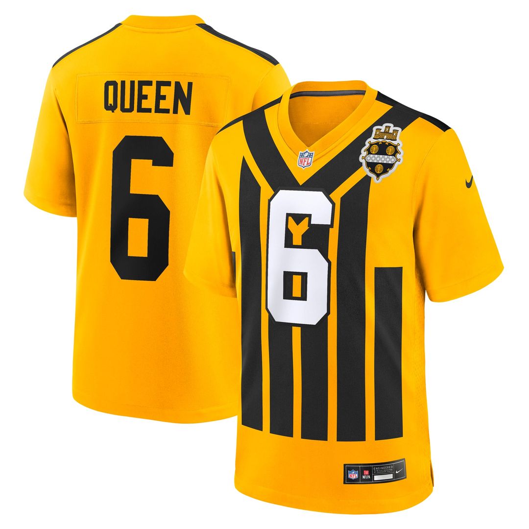 Patrick Queen Pittsburgh Steelers Gold Alternate 1933 Throwback Game Jersey